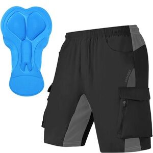 VAYAGER Men’s Padded Cycling Shorts, Medium